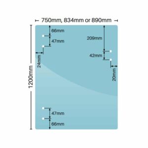 STD Pool Gate to Hinge Panel - 8mm