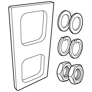 MADRID - TIMBER FIXING KIT (for Vertical Clamp)
Includes; 2 x Flat Washers, 2 x Spring Washers, 2 x Nuts and 1 x 6.5mm thick Packer with cut out for 2 x M12 fixings.
(** M12 LAG Screws sold seperately)