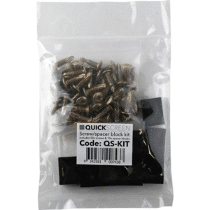 Quickscreen KIT(Includes 50 of 10g x 18mm screws and 10 of plastic spacers) - TR