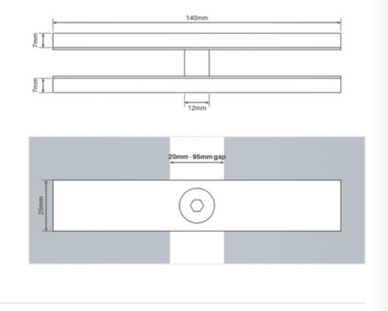 Straight Clamp - Large (20mm - 95mm Gap) - Image 2