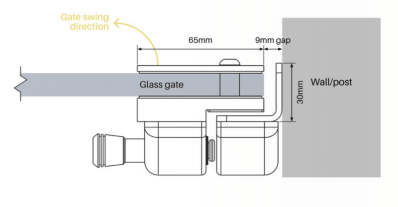 Latch Kit - Pool Gate to Wall / Square Post - Image 2
