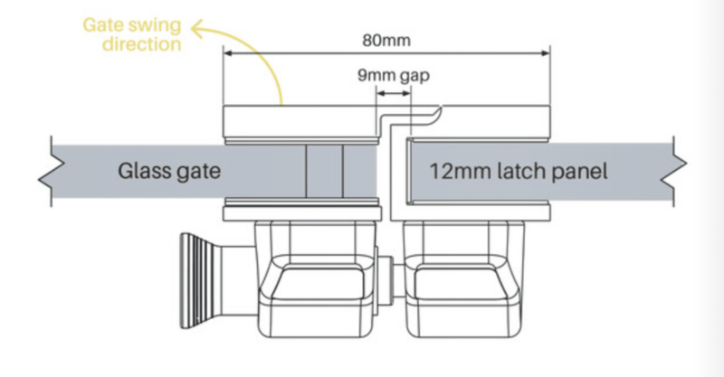 Latch Kit - Pool Gate to Glass Panel - Image 2