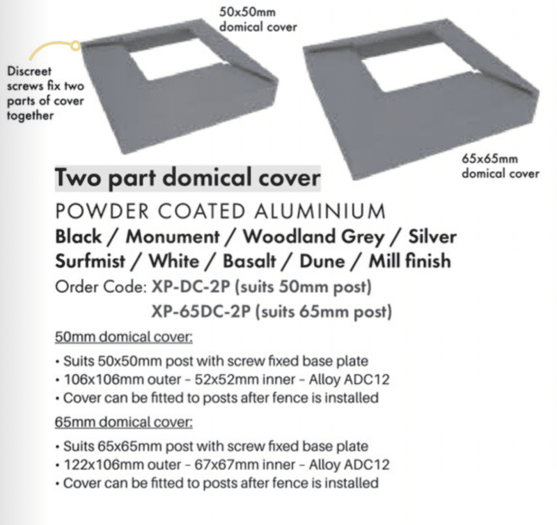 DOMICAL COVER - 2 Part - Suits 65MM HD Posts - B - Image 2