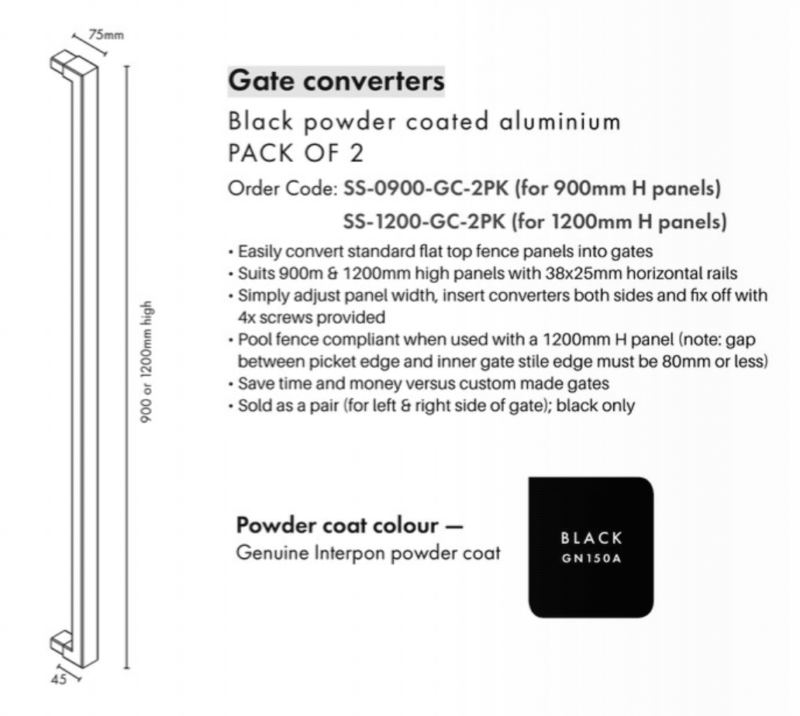PoolSafe Gate Converter - 900H - B - Image 2