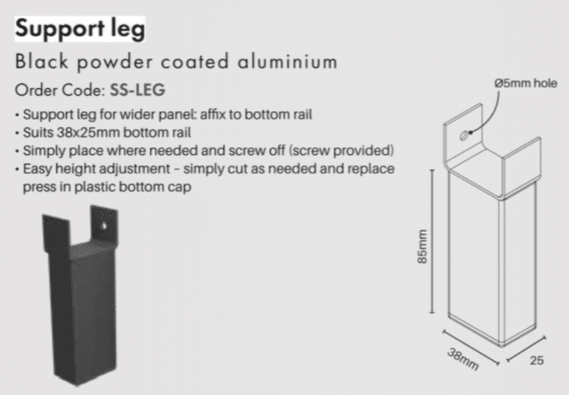 SUPPORT LEG - 85mm long - Image 2