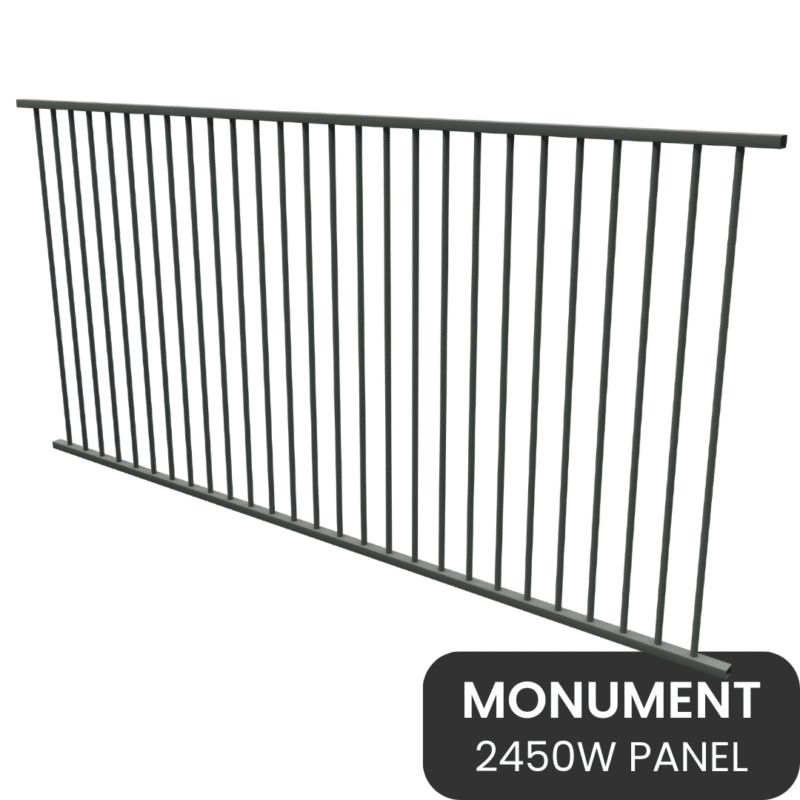 PoolSafe Panel - 2450W x 1200H - Aluminium - Monument