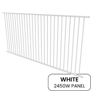 PoolSafe Panel - 2450W x 1200H - Aluminium - White
