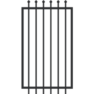 Security Fencing - Gate 2100H x 975W - Steel Spare Top Gate Black