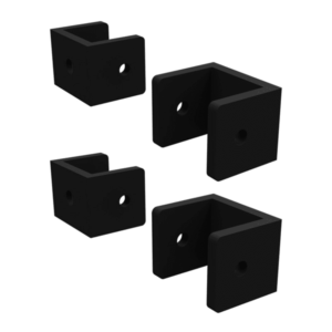 4x BARR Fence Brackets Incl.  Screws - Black