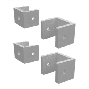 4x BARR Fence Brackets Incl.  Screws - White