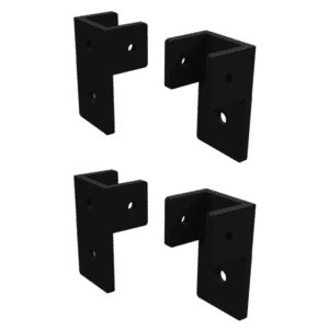 4x BARR C - Brackets Incl.  Screws - Black