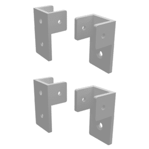 4x BARR C - Brackets Incl.  Screws - White