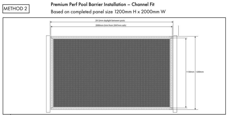 Perforated Panels - DIY KIT with Frames - 2000mmW x 1200mmH - MONUMENT - Image 2