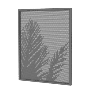 Perforated Gate - PALM MOTIF - 975 x 1200mm - MONUMENT
