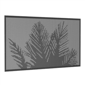 Perforated Panel - DIY Kit -  PALM MOTIF - 2000mmW x 1200mmH - BLACK