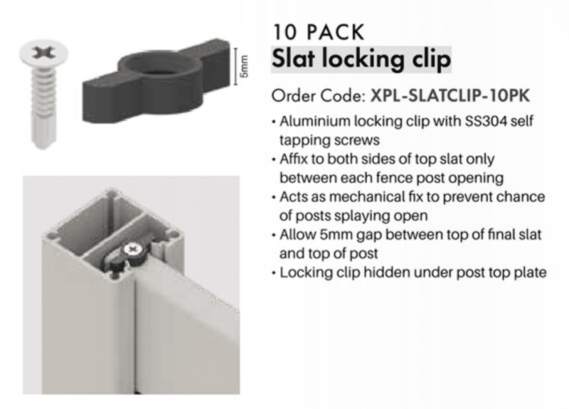 XPS - Slat Locking Clip (10pcs) - Image 2