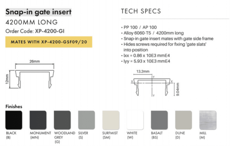 XPS - SIDE FRAME COVER - 26 x 12mm - G - Image 2