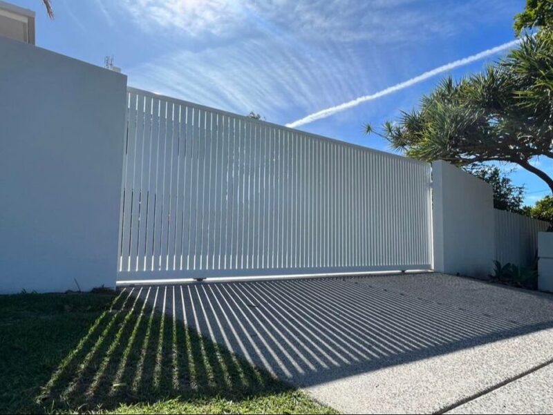 Custom Vertical Slat Sliding Gate - Rob - B