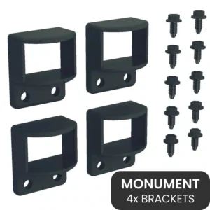 PoolSafe Fence Set - 4 Brackets incl. Tek Screws - Monument