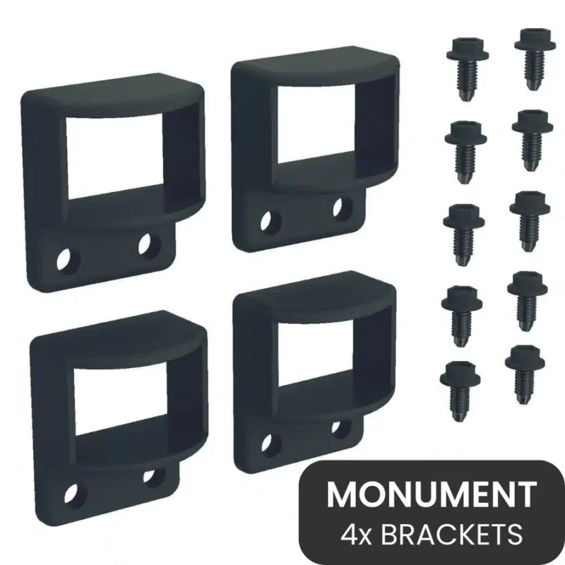 PoolSafe Fence Set - 4 Brackets incl. Tek Screws - Monument