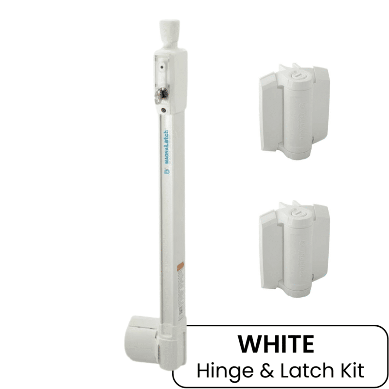 D&D Magna Latch & Hinge Kit | White