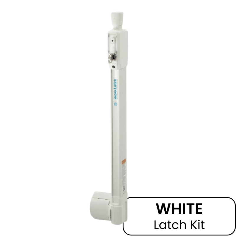 D&D Magna Latch - Top Pull Latch | White