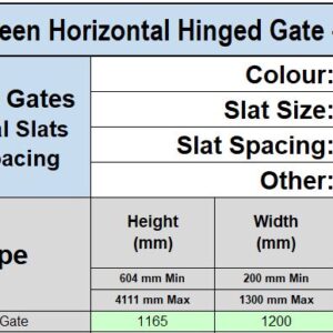 Custom Slat Gate- Jeff - 90mm slats x 50mm gap in SURFMIST
